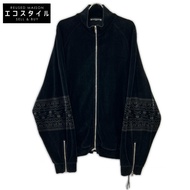 mastermind 22SS MW22S09-BL048-006 黑色絲絨連帽派克大衣 XL [二手]