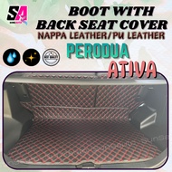Perodua Ativa Boot Mat with Seat Cover Trunk Cargo Carpet Leather back seat cover