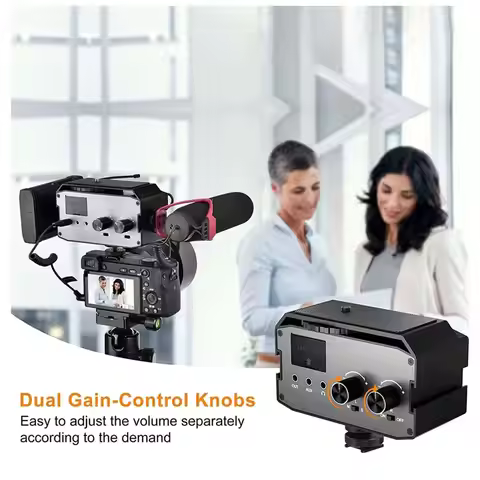 Premium-CVM-AX3 Dual XLR/6.35Mm/3.5Mm Input Video Audio Mixer, For Canon Nikon Sony Panasonic DSLR C