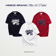 [HEN STORE MENSWEAR] HEBOZ Star 88 3M men's t-shirt, men's round neck t-shirt with high quality embr