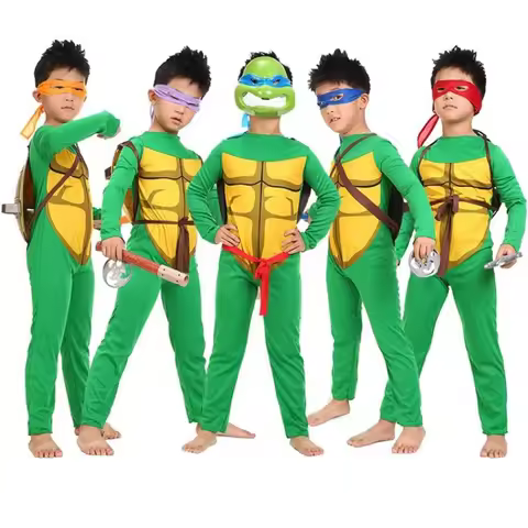 Halloween Teenage Mutant Ninja Turtles Child Cosplay Costume Tmnt Masquerade Performance Vice Donate