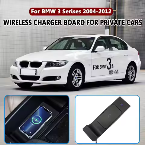 Car Wireless Charger For BMW 3 Series E46 E90 E93 E91 E92 Accessories 2004-2012 Auto Induction Charg