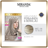 Pewarna Rambut Miranda Premium Hair Colour Blue Black Ash Blonde Dan Bleaching Paket Rambut Ombre