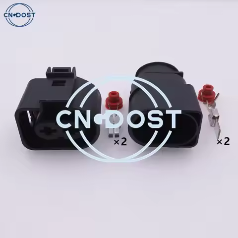 1 Set 2 Pin 1J0973752 1J0973752 1J0973852 6.3mm AC Assembly Auto Fuel Injection Plug Fan Socket For