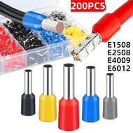 200pcs TEMINUO Wire Ferrule Terminal, Ferrule Connector 16-10awg 1.5-6mm², Lead Terminal Connector,