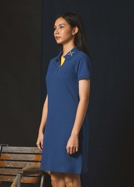 คร็อคโคไดล์เดรสผู้หญิงสีนาวัลอะคาเดมีบลู สไตล์แอธเลติก CROCODILE NAVAL ACADEMY BLUE WOMEN ATHLETIC D