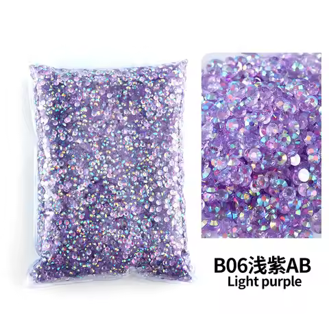 Full Purple SeriesWholesale Bulk Resin Rhinestone Jelly Ctransparent AB 2mm,3mm,4mm,5m,6mm FlatBack