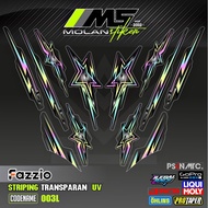 Decal Sticker Striping Variation Transparent Uv Fazzio Star Fazzio Star Yamaha Fazzio 125 Hybrid Faz