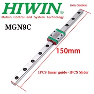 HIWIN MGN9C MGN9 Miniature Linear Guide Rail Slide 150mm 1Pcs MGN9 Linear Guide+ 1Pcs MGN9C