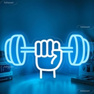 Neon Light GYM, Weightlifting Dumbbell, LED Light, Acrylic Ambient Light Sign, Ins Decoration