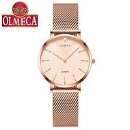 olmeca watch 爆款簡約時尚女士手錶防水網帶石英手錶女