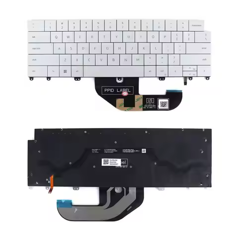 US Laptop Keyboard for Dell XPS 13 Plus 9320 White with Backit for Win8
