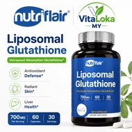 NutriFlair Liposomal Glutathione Setria® 700mg - Pure Stable, Active Form L Glutathione reductase (G
