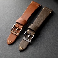 Handmade Italian Cowhide Leather Watch Strap 18mm 19mm 20mm Genuine Leather Quick Release Soft Men W