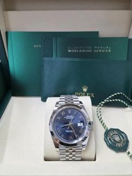 勞力士 Datejust 藍面羅馬數字鋼帶126300 blue rom jub 6月 $100000HKD
可議