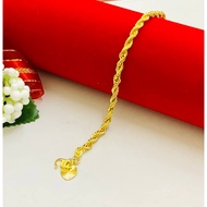 Jg 24K GOLD CHAIN/PILLOW BRACELET