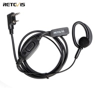Retevis RT68 Walkie Talkies Earpiece with Mic 2 Pin D Shape Earpiece for Retevis H-777 RT68 RT22 RT2