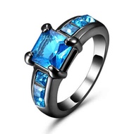 Woman's Nice White Sapphire Size 6 10kt white Gold Filled White Wedding Ring