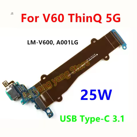 USB Type-C 3.1 Charge Port Jack Dock Connector For LG V60 ThinQ 5G Charging Board Charging Board Fle