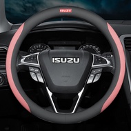 รถสปอร์ตฝาครอบพวงมาลัยหนังกันลื่นสำหรับ Isuzu DMax เสือ D-MAX MU-X 2023 2022 2021 2020ภายในอุปกรณ์เส