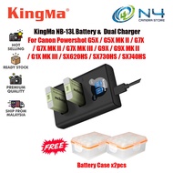 KingMa Camera Battery NB-13L and LCD Dual Charger Set Canon Powershot G5X / G5X MKII / G7X / G7X MKI