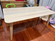 IKEA 二手餐桌 茶几 LISABO 咖啡桌, 實木貼皮 梣木, 118x50 公分