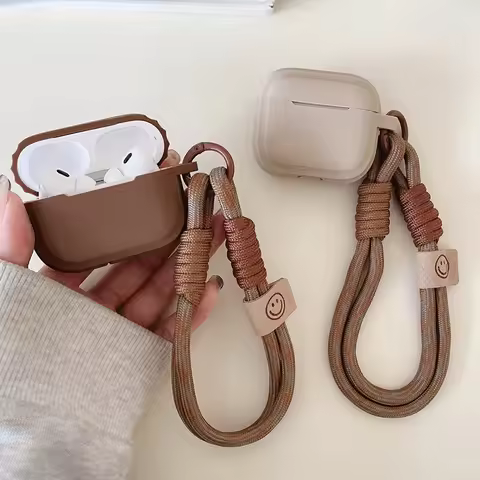 Coffee Brown Soft Silicone Case For Apple AirPods Pro 1/Pro 2 Case Earphones Protective Case For Air