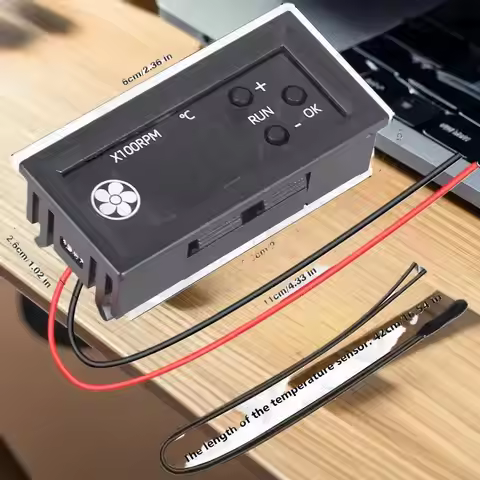Fan Speed Controller with 4-wire PWM, 12V3A Digital Display, and Temperature Control