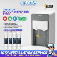 [FREE INSTALL] I-TECH Hot & Warm Tabletop Water Dispenser FT509 - 4 Stages Antibacterial Filter Hala