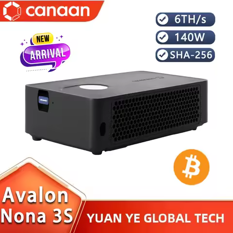 New Arrive Canaan Avalon Nano 3S 6Th/s 140W BTC Miner New Bitcoin Miner Home Office Heater with PSU 