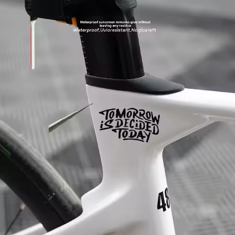 Tomorrow Is Decided Today Bicycle Stickers for Bicycle Frame Top Tube Waterproof Cycling Decals MTB 