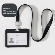 ID Card Badge Holder with Lanyard Double Sided Work Name Tag Badge Card Holder Credit Card Slots for Reporter Coach Referee Doctors