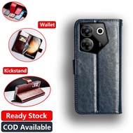 Tecno Camon 20s Pro 5G CK8n CK8nB Vintage Classic Leather Wallet Folio Phone Case Flip Notebook Cove