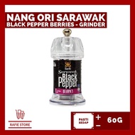 Nang Ori Sarawak Black Pepper Berries With Grinder 60g Lada Hitam