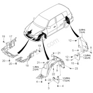 Genuine Fender Liner for Naza Citra/Kia Carens