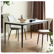 Board Table Metal Light Luxury Dining Table Dining Table Black Modern Italian Simple Restaurant Eati