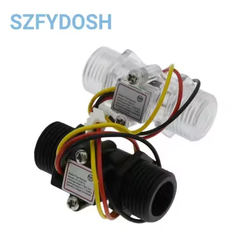 Transparent Black Flow Meter YF-201C Water Flow Sensor Turbine Flow Meter 4 Points Flow Sensor