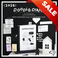 2026 Iconic Doodle Diary/2026 Planner Diary Set/Diary+Stickers/2026 Scheduler/Korean Planner/ Monthl