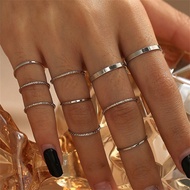Ten-Piece Set Simple Unique Ring Ring Set