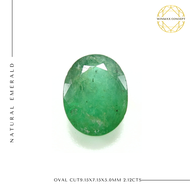 Natural Emerald - Batu Zamrud 100% Asli  Unheated Color (Oval Cut 9.15x7.15x5.0 mm 2.10 carat) Tempah Cincin Silver Emas 916 Gold Ring Pendant