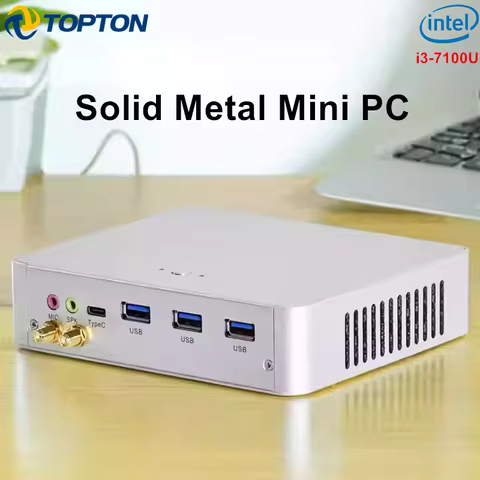 Topton F3 Solid Metal Mini PC Intel Core i3 7100U 2.4GHz DDR3L M.2 Barebone Desktop Micro Computer T