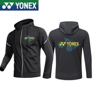yonex shirt 2025 new YY fall and winter badminton apparel for men and women stand-up collar long-sle