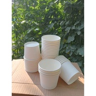 [ 50 PCS ] Paper Cup Ice Cream 2 oz Plain 2oz Ice Cream Paper Cup
