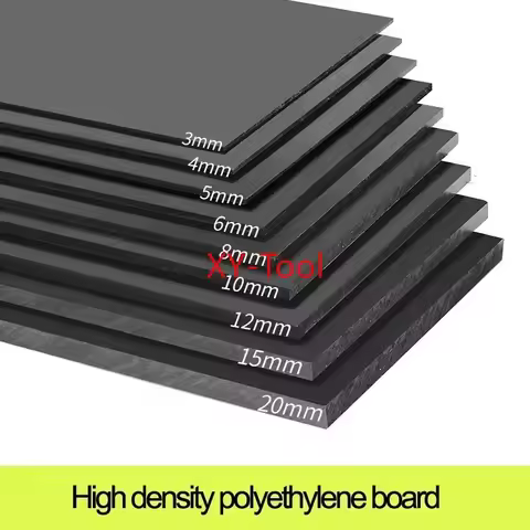 Black Food Grade HDPE Board Wear Resistant PE Plate Polyethylene Sheets Plastic Flat Gaskets Thick 3