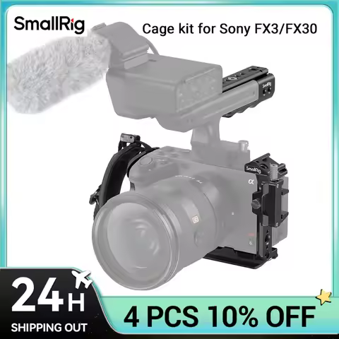 SmallRig Full Camera Cage Rig kit for Sony FX3/FX30 With Cable Clamp Cold Shoe NATO Rail For Sony FX