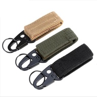 Outdoor tactical nylon ribbon buckle Keychain multi-functional mountaineering olecranon hook MOLLE hook Key Belt