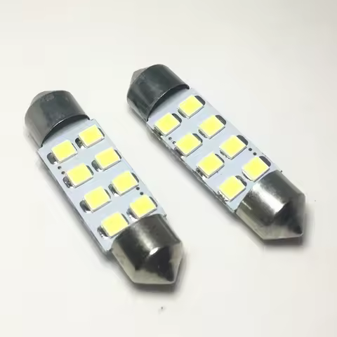 2pcs Super Bright 31mm 36mm 39mm 41mm Festoon LED 8SMD 1210 Car Interior Dome Festoon Light Bulbs La