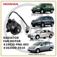 Honda Accord SDA CRV S10 CR-V S9A Stream RN3 S7A Radiator Fan Motor