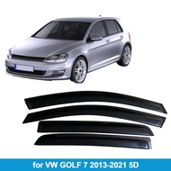 Window Visor for VW GOLF 7 2013-2021 5 Door Rain Guard Side Vent Deflector Weathershield Outside-Mou