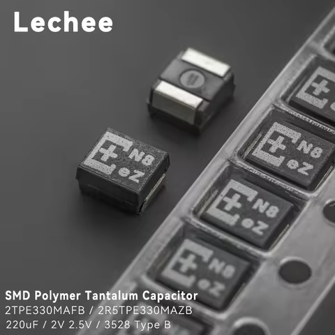 5pcs/lot 2TPE330MAZB 2R5TPE330MAZB 2V 2.5V 330uF 3528 Type B SMD Polymer Tantalum Capacitors POSCAP